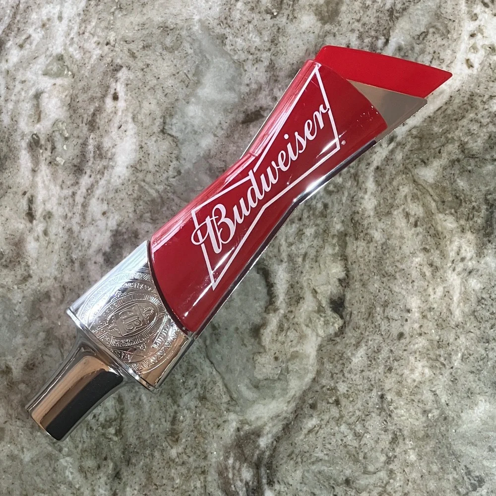 Budweiser Red and Silver Tap Handle